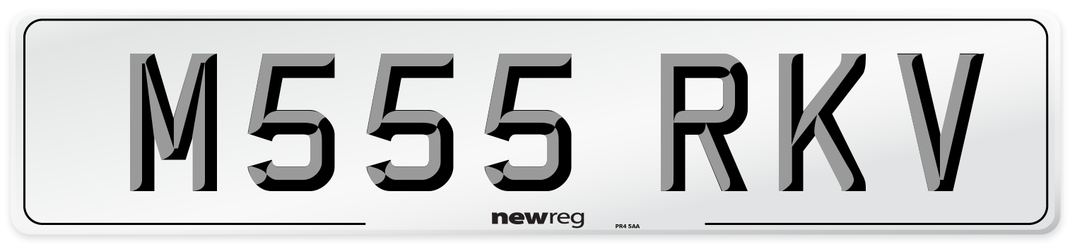 M555 RKV Number Plate from New Reg